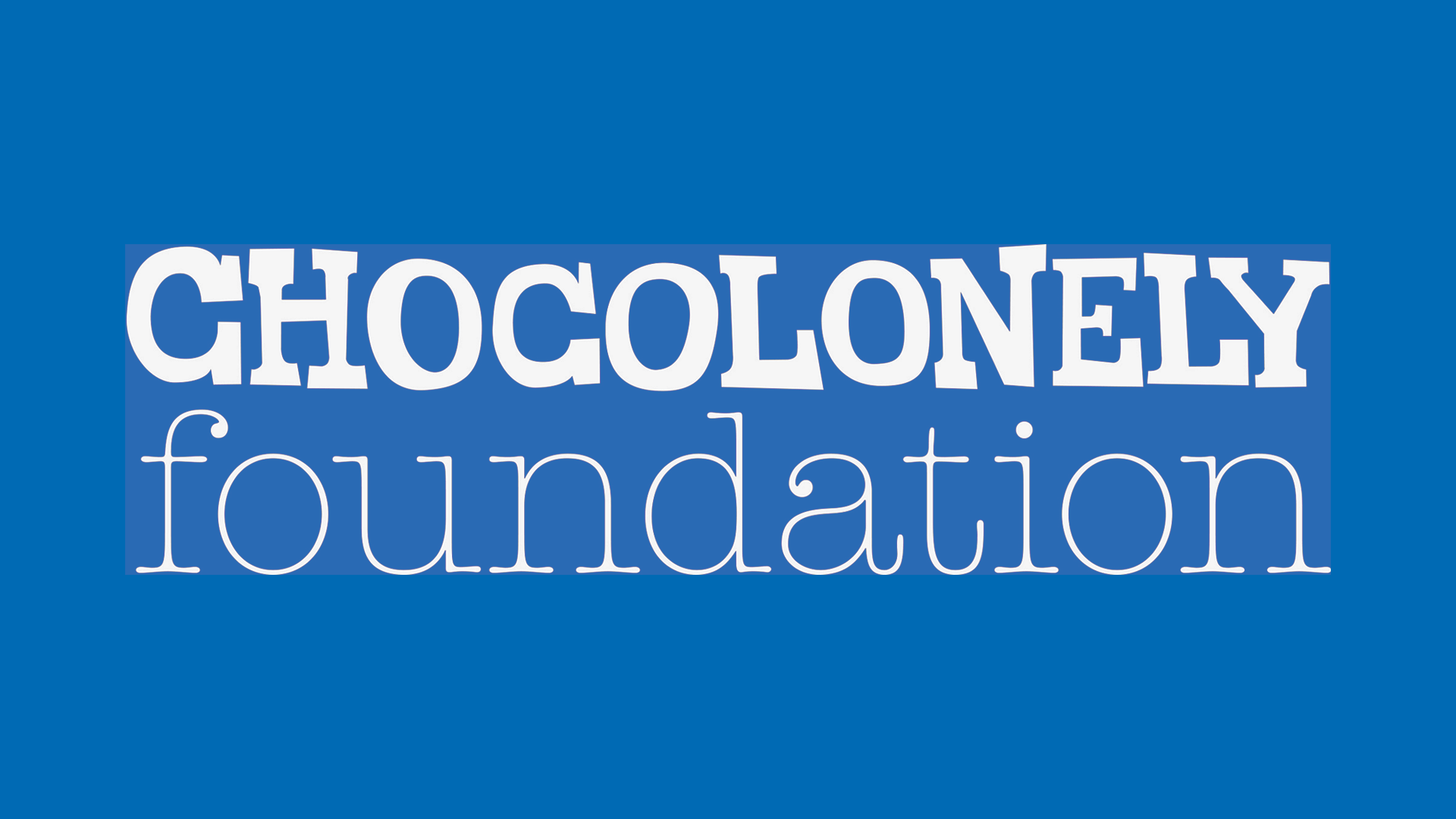Chocolonely Foundation Logo Wit Op Blauw